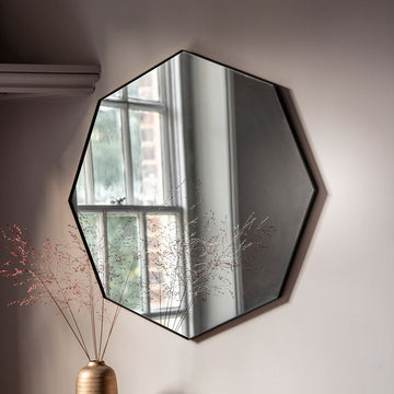 Bowie Octagon Mirror Black