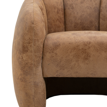 Atella Tub Chair Antique Tan Leather