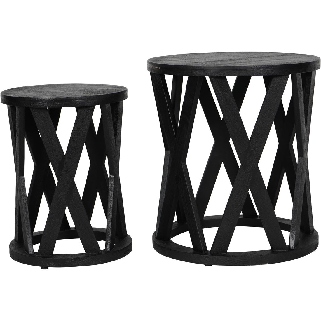 Cali Solid Wooden Set of 2 Side Tables