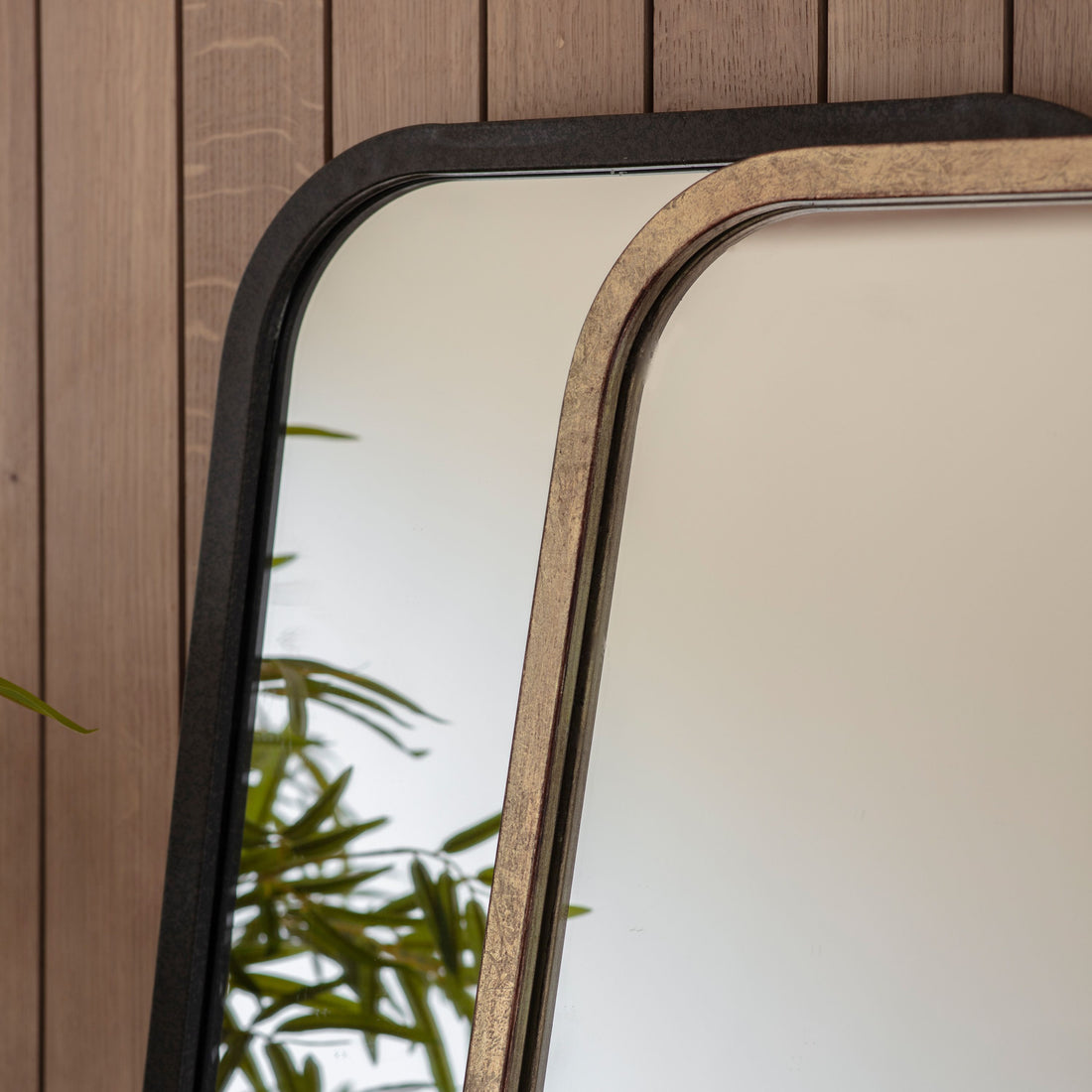 Kurva Mirror Black Rectangle