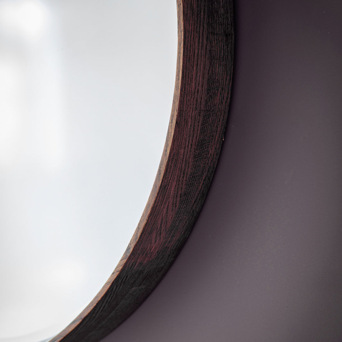 Keaton Round Mirror Walnut Small