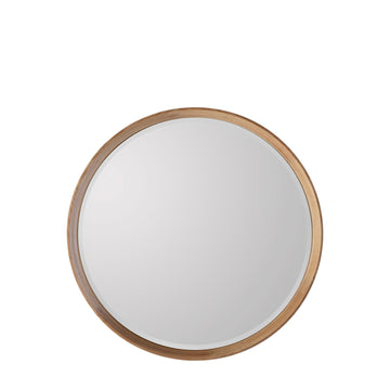 Keaton Round Mirror Oak Small