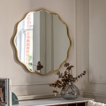 Sloane Round Mirror Gold