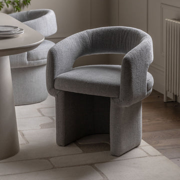 Sloane Dining Chair Grey Boucle