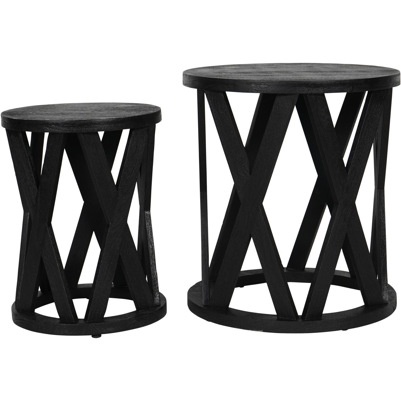 Cali Solid Wooden Set of 2 Side Tables