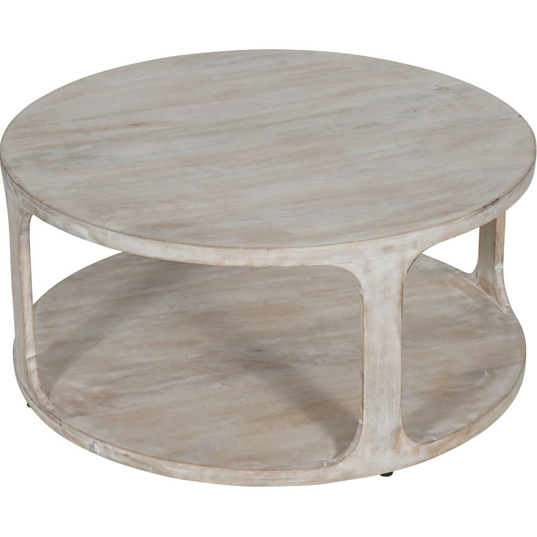 Beadnell Solid Carved Wooden Coffee Table in Whitewash Finish