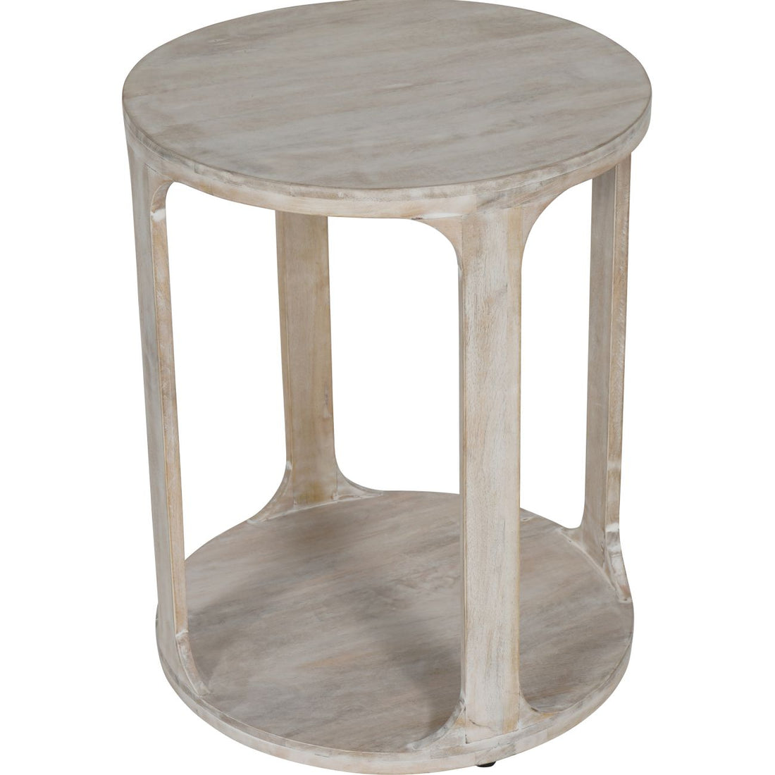 Beadnell Carved Wood Side Table