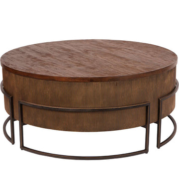 Hunter Corrugated Antique Gold Coffee Table