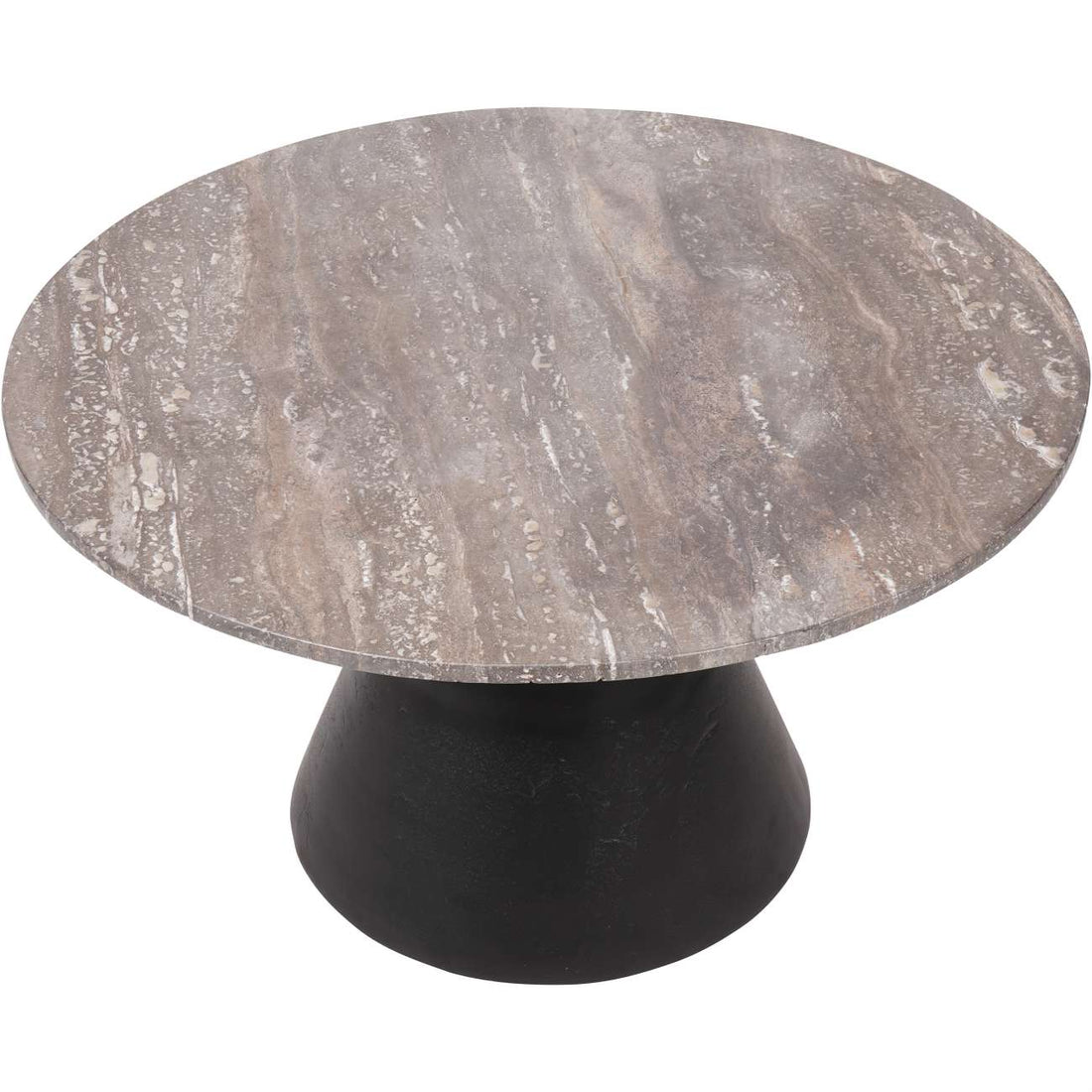 Clifton 2 Charcoal and Dark Travertine Coffee Table