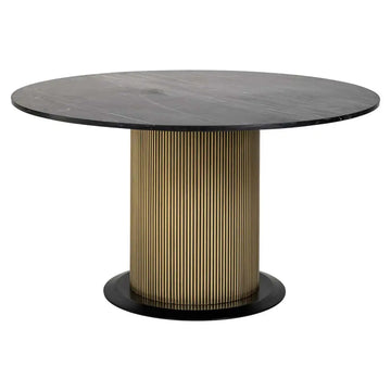 Ironville Round Dining Table 140cm Black/Gold