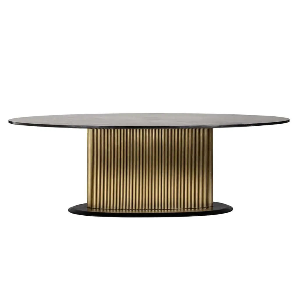 Ironville Oval Dining Table 235cm Black/Gold